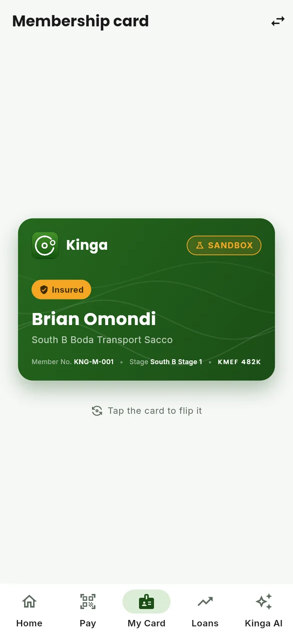 Digital membership card with QR